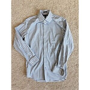 Banana Republic Men's Blue Check Button Down | Size S Camden Fit Clean Boy